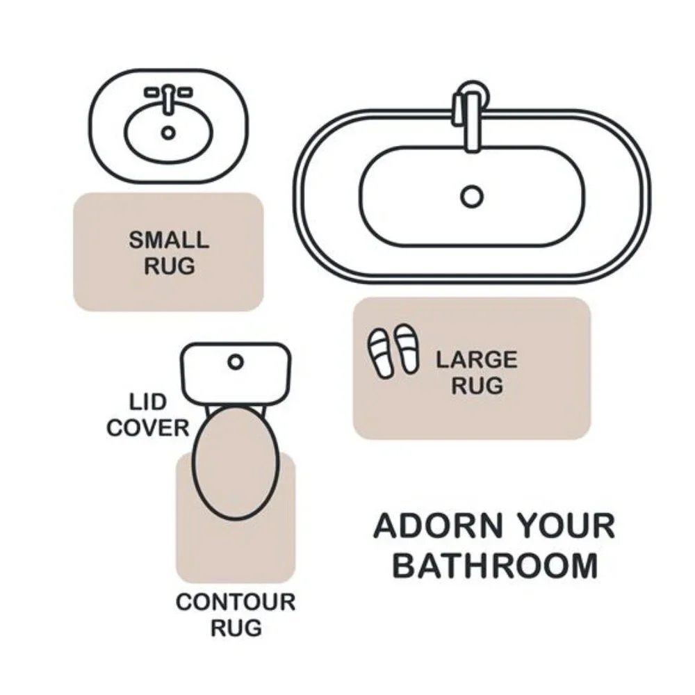 Basic Polyester Toilet Lid Cover, Tan, 19